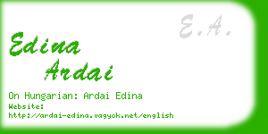 edina ardai business card